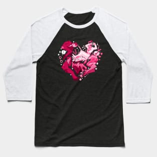 Majima Everywhere Heart- Pink Baseball T-Shirt